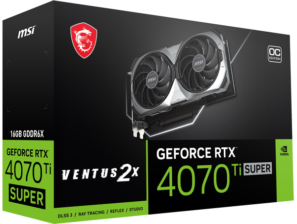 MSI GeForce RTX 4070 Ti SUPER 16G Ventus 2X OC - graphics card